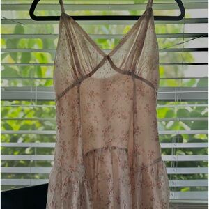 Mini Pink Floral Summer Dress